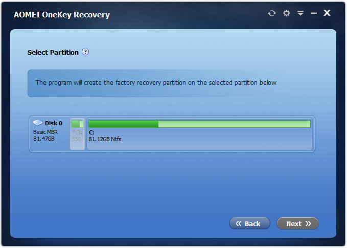 AOMEI OneKey Recovery Professional Serial Key